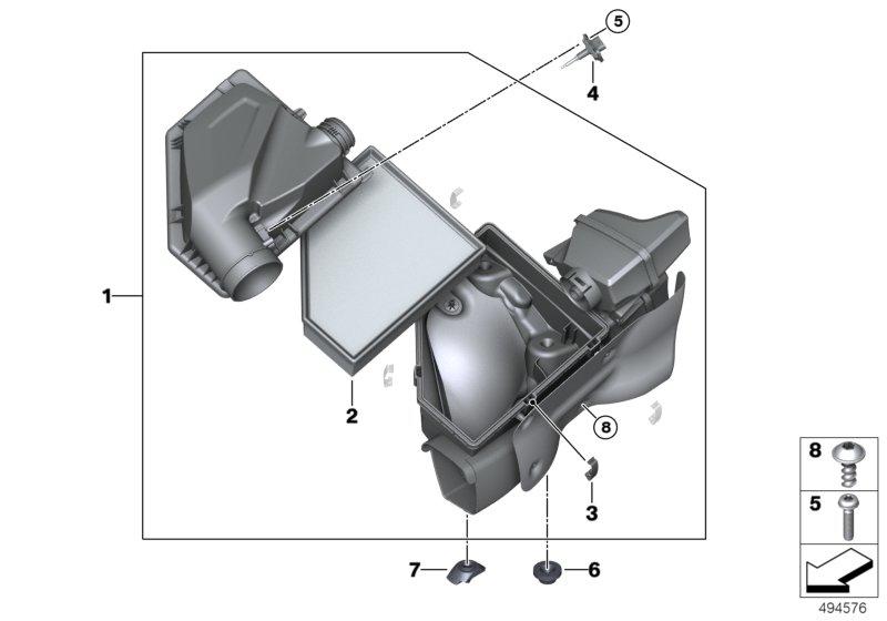 Inlaatluchtdemper / Filterelement / HFM