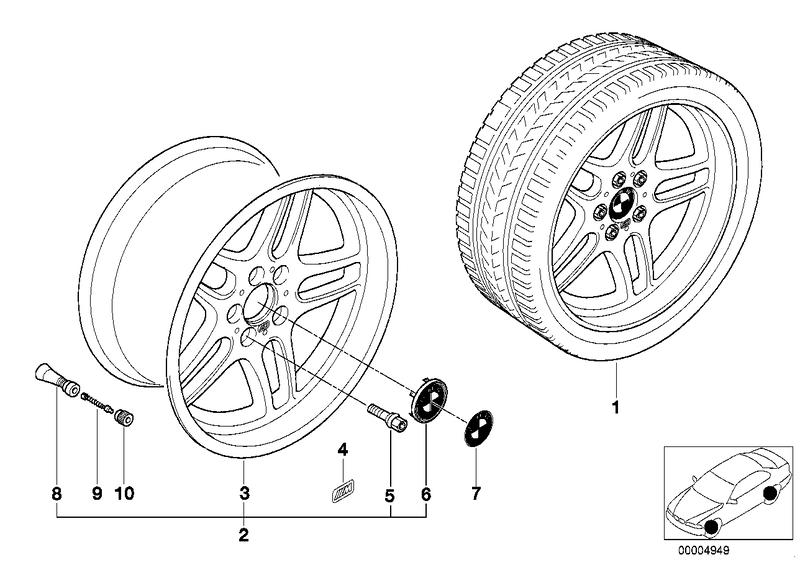 BMW wiel lichtmetaal M parallelspaak 37