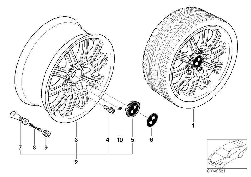 BMW LM velg M dubbele spaken 67