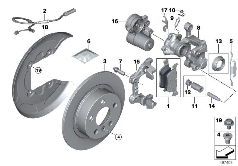 Remvoeringsensor achterrem