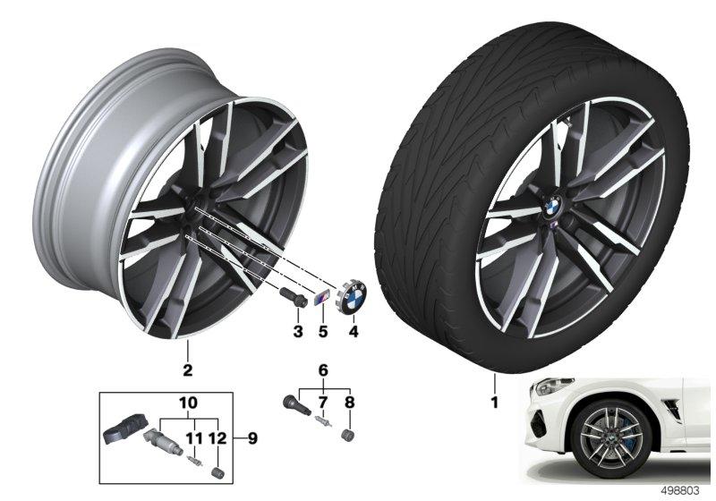 BMW lichtmet. velg dubb. spaak 764M - 20"