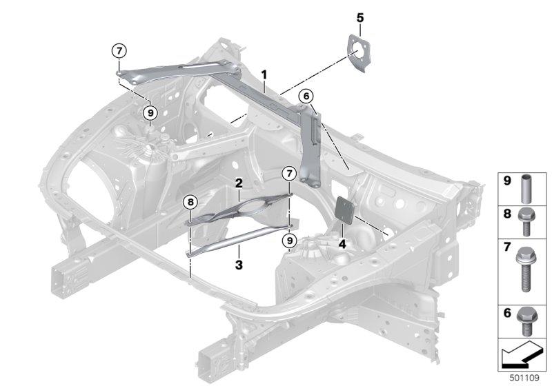 Versterking carrosserie voorbouw