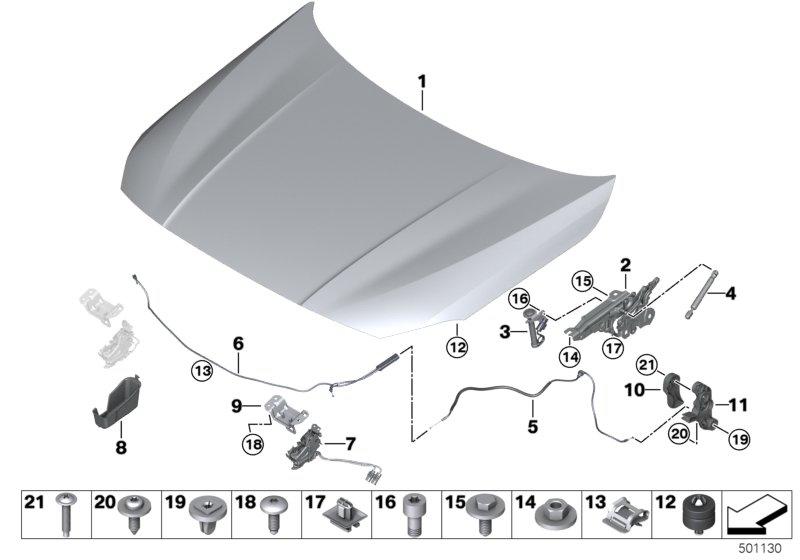 Motorkap  /  aanbouwdelen