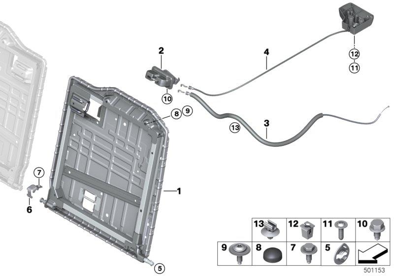 Achterbank zittingframe