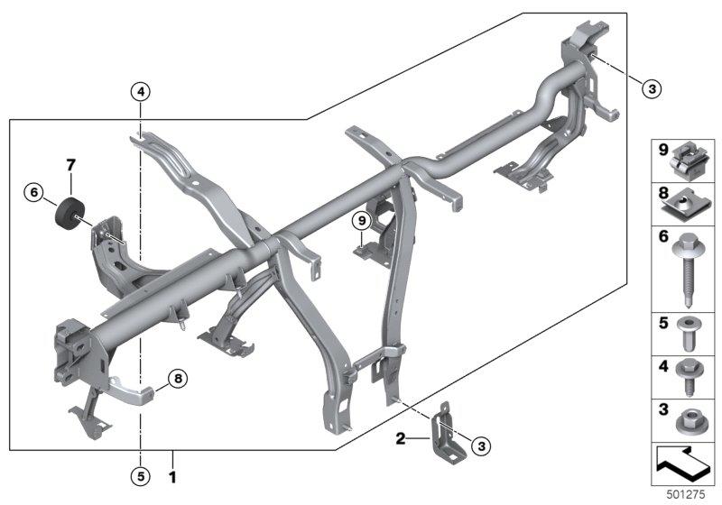 Draagbalk instrument paneel