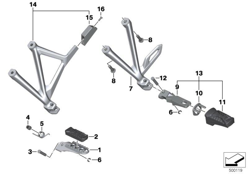 Voetraster voor / achter