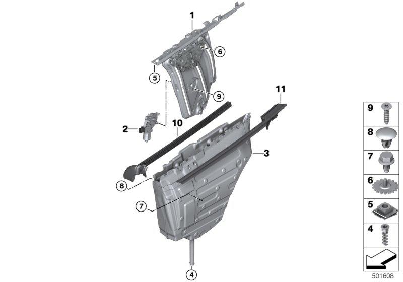 Deurvenstermechanisme achter