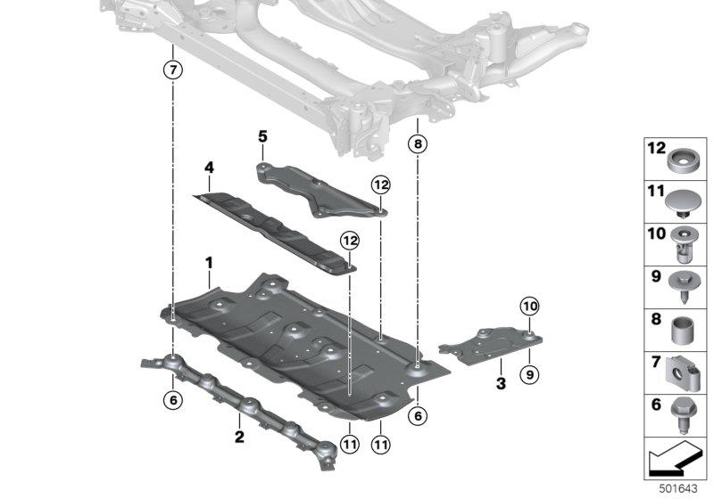 Voorasdrager vierwiel motorbescherming