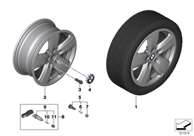 BMW lichtmet. wiel sterspaak 517 - 16"