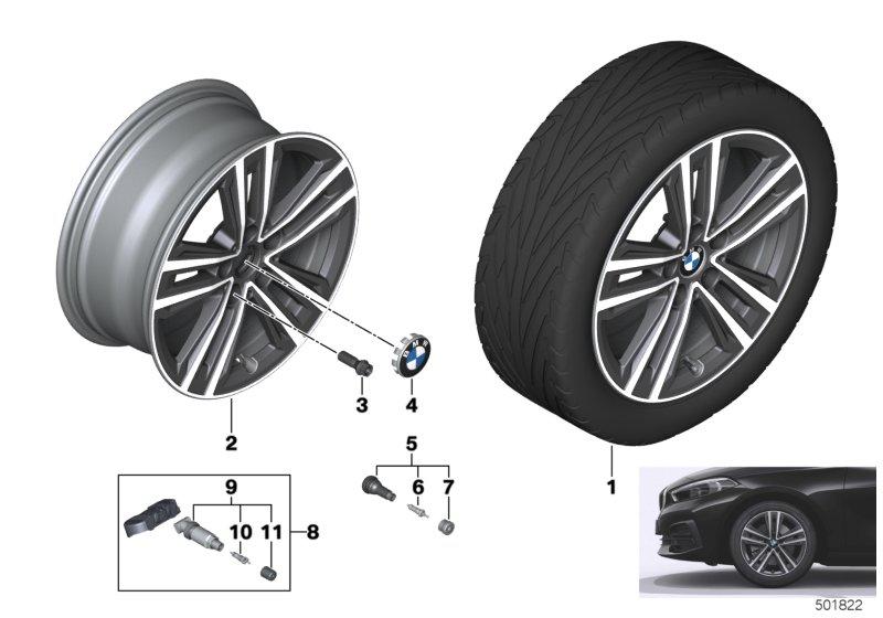 BMW lichtmet. velg dubb. spaak 548 - 17"