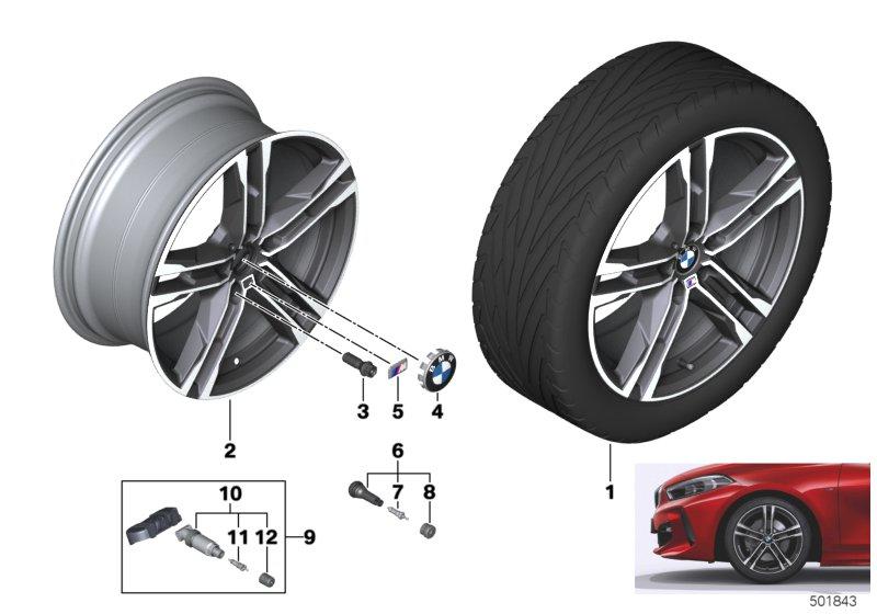 BMW LM-velg dubbele spaak 819M - 18"