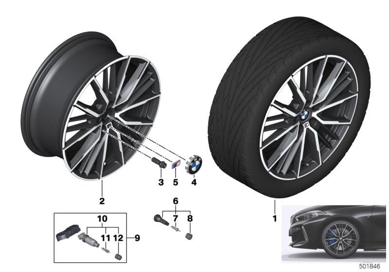 BMW LM-velg dubbele spaak 552M - 19"