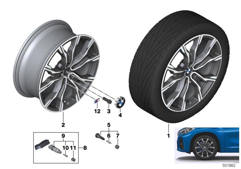 BMW LM-velg M dubbele spaak 816M - 19"