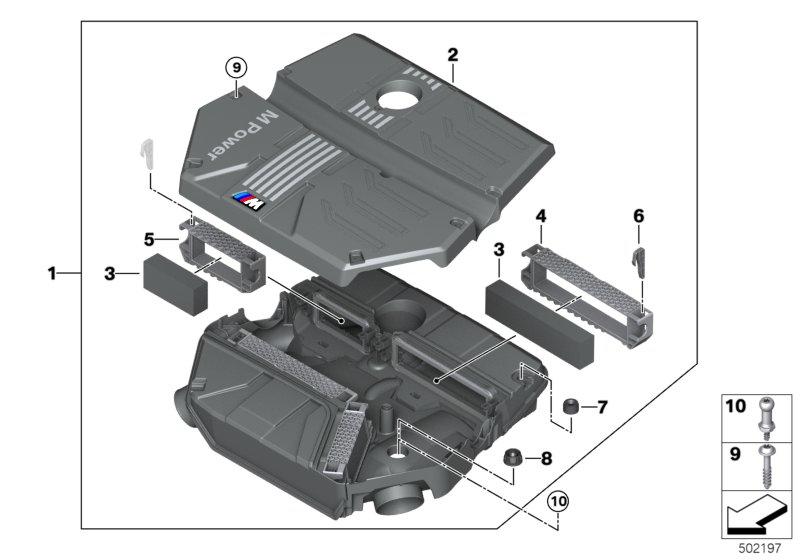 Aanzuiggeluidsdemper  /  Filterelement