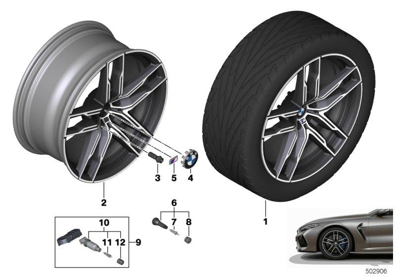 BMW LM-velg dubbele spaak 810M - 20"