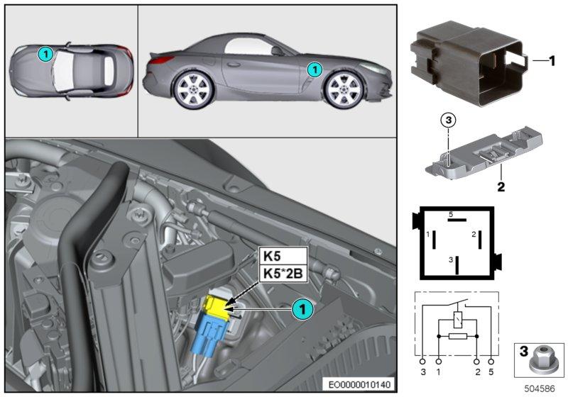 Relais elektrische ventilator motor K5