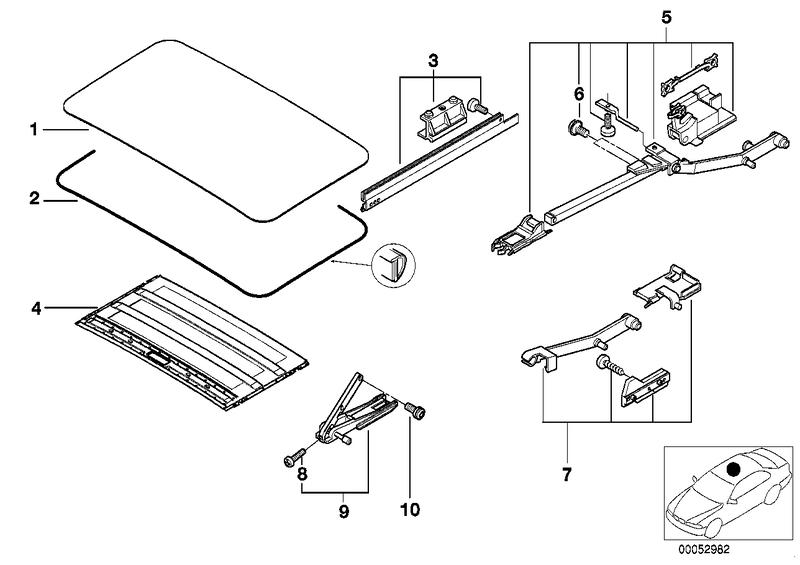 Schuifdak-deksel / dakframe