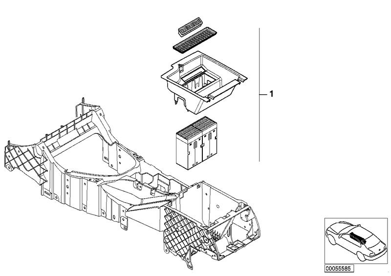 Naderh. inbouw cassette houder