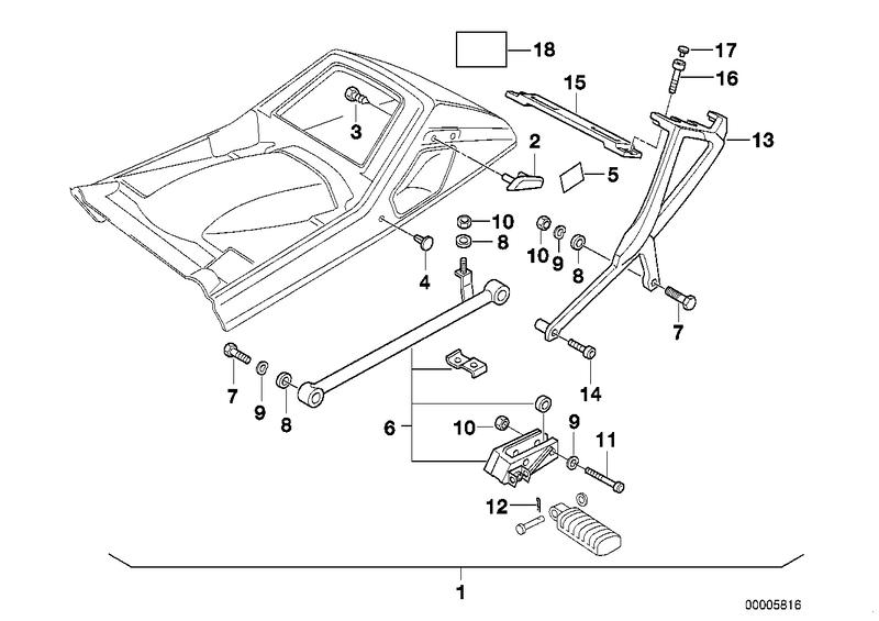 Extra set, Top Case bevestiging