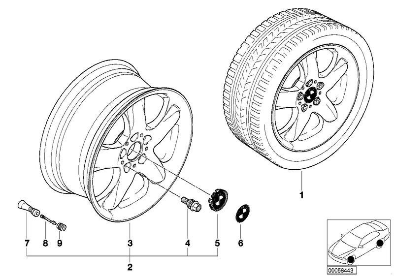 BMW wiel lichtmetaal sterspaak 58