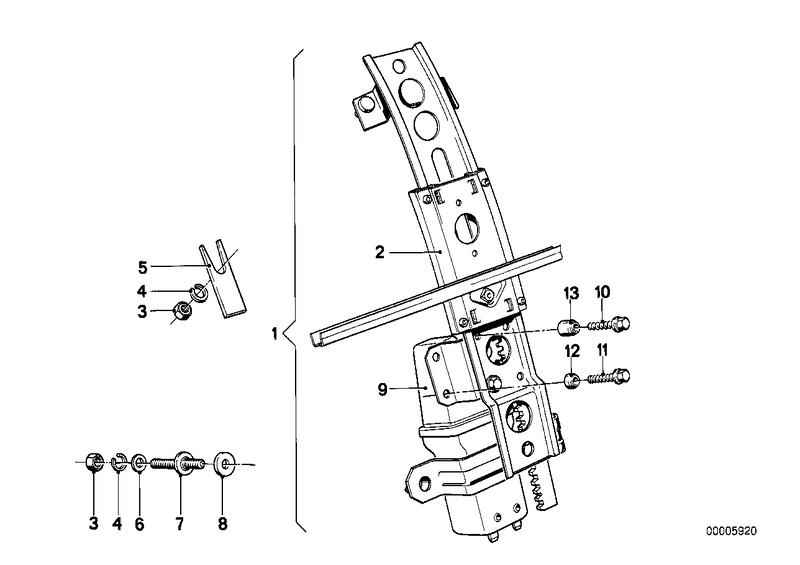 Deurvenstermechanisme achter