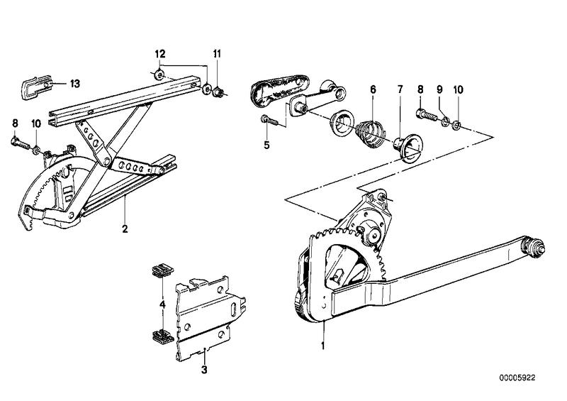 Deurvenstermechanisme achter