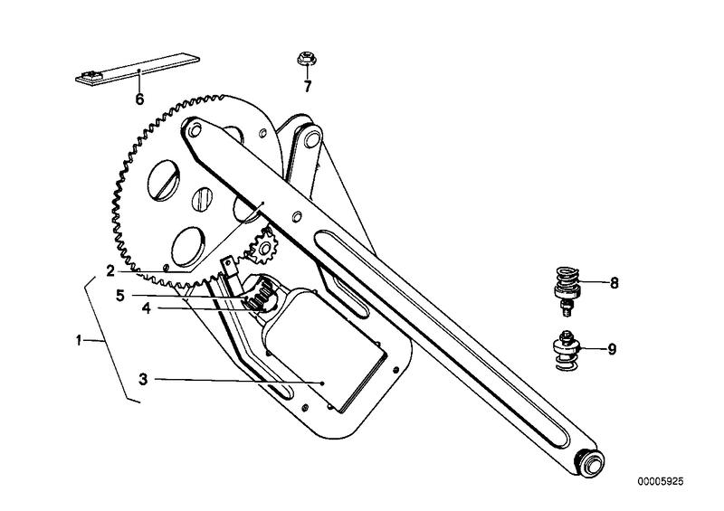 Deurvenstermechanisme achter