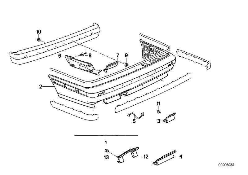 Bekleding bumper achter M Technic