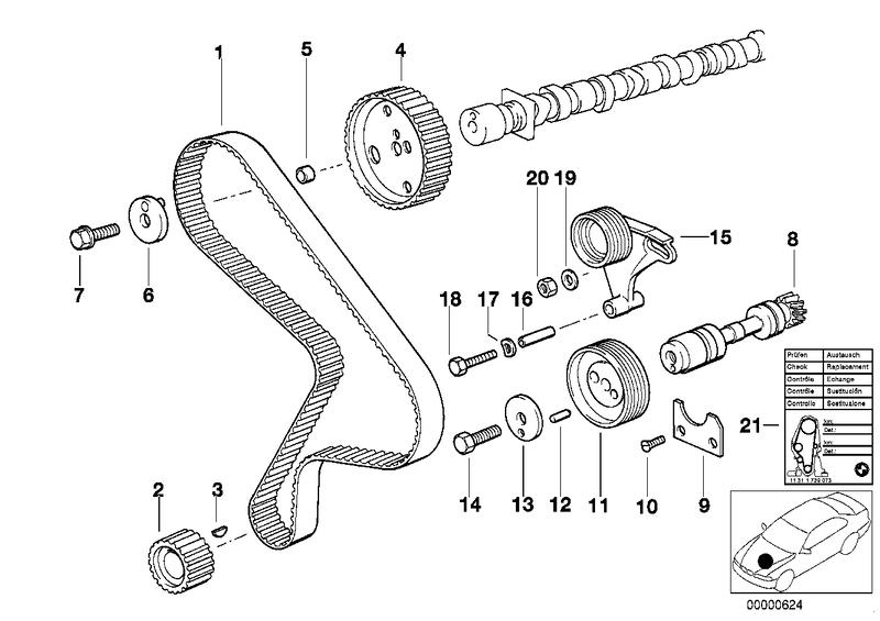 Klepbediening-tandriem