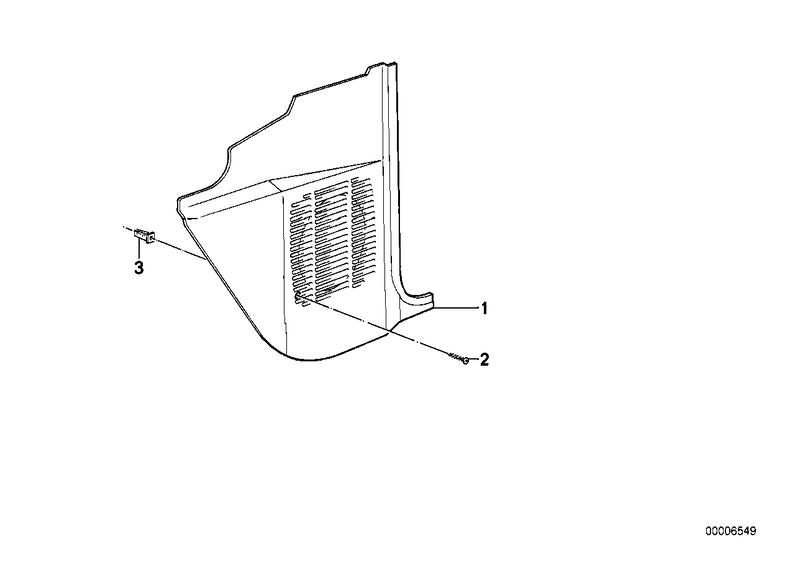 Bekleding zijdelings voetruimte