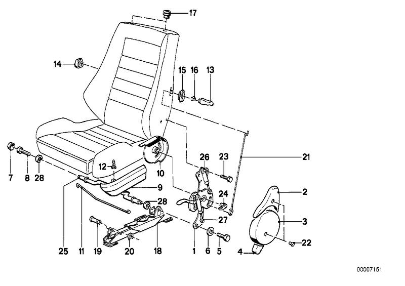 Recaro sportzitting afonderl. delen