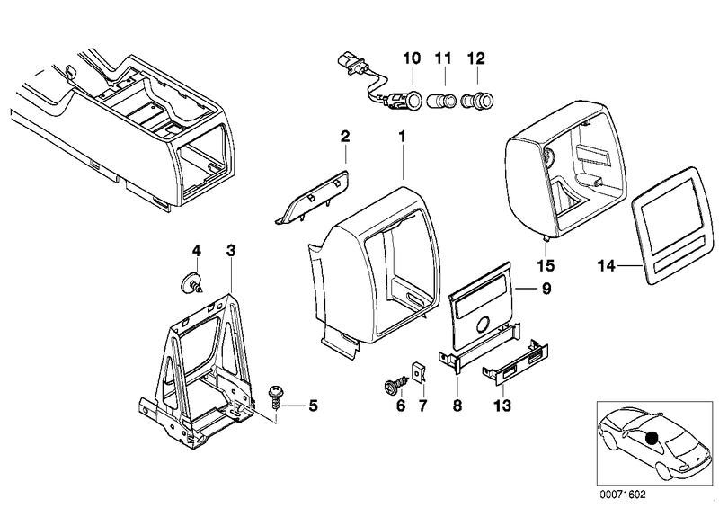 Middenconsole achter