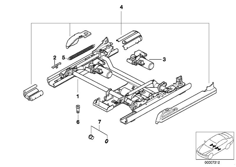 Zitting voor rail zitt.  elektr.  / onderdel