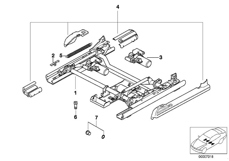 Zitting voor rail zitt.  elektr.  / onderdel