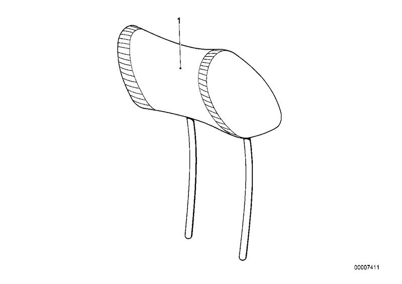 BMW sportzitting kopsteun voor mech.  / el. 