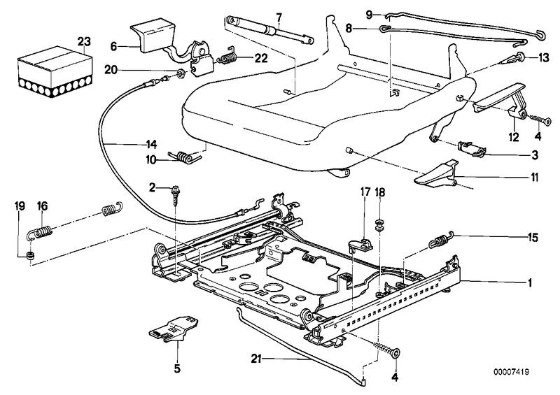 BMW sportzitting rail zitting mech.