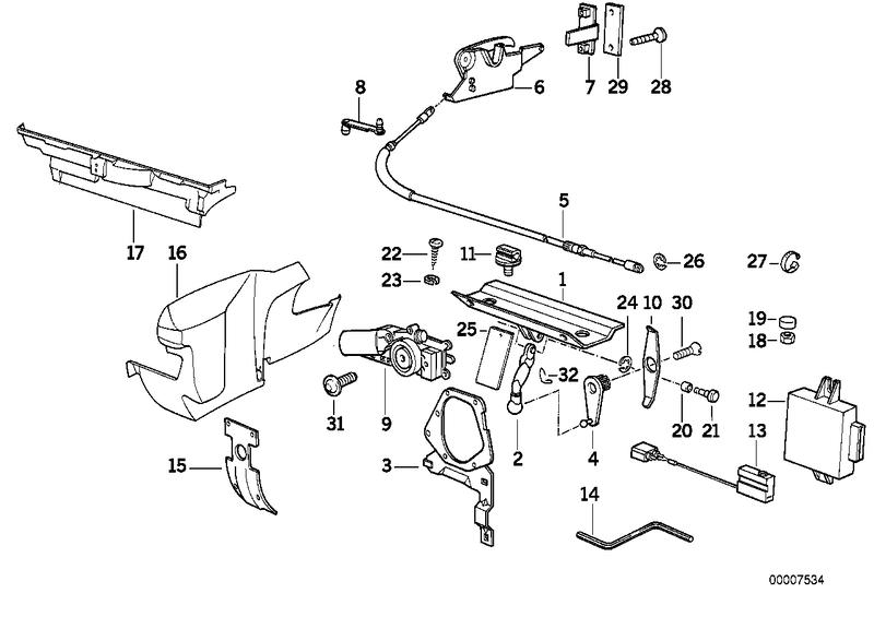 Elektrisch / mechanisch kap onderdelen