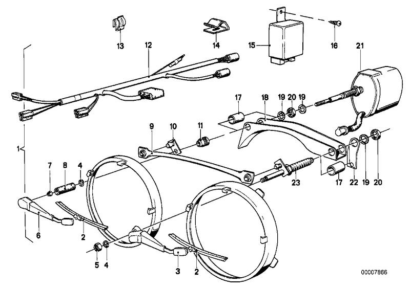 Extra set koplamp-reinigingsinstallatie