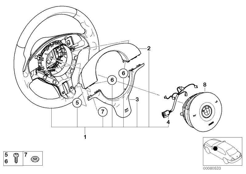 M Sportstuurwiel leder airbag-smart