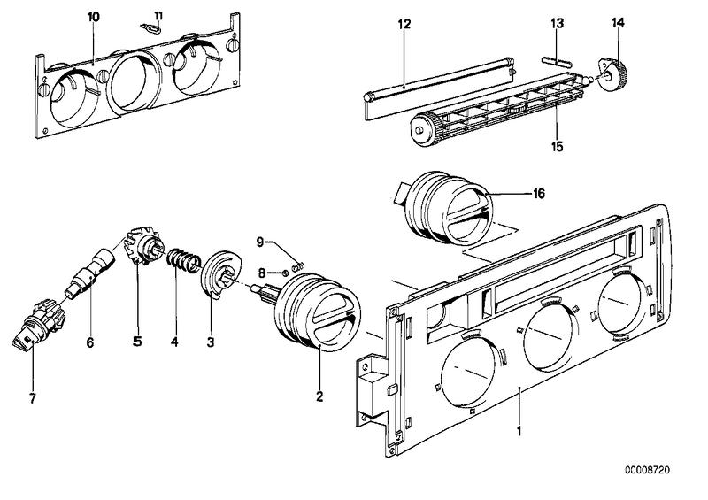 Verwarmingsbediening-knoppen/schakelaars