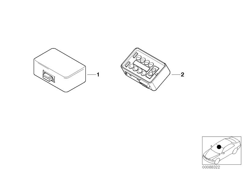 Onderdelen v regensensor