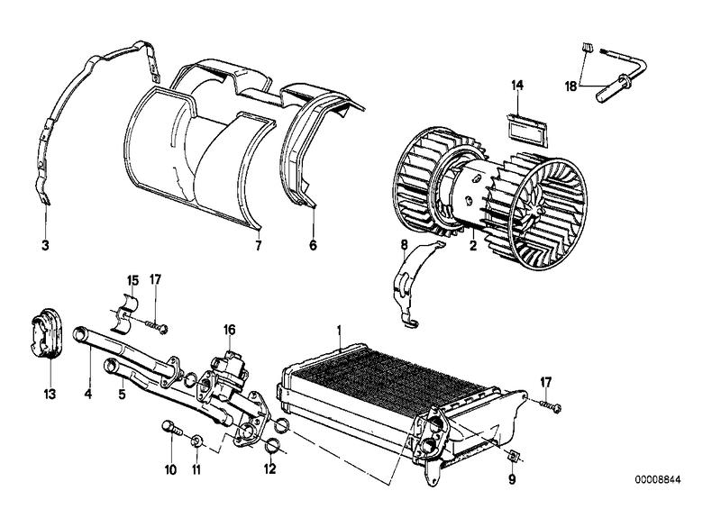 Radiator / luchtcompressor