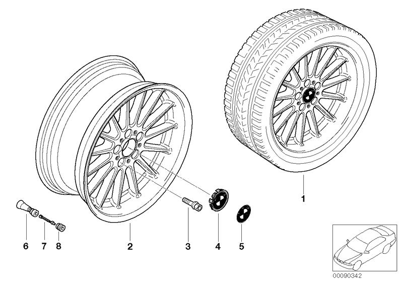 BMW wiel lichtmetaal radiale spaak 32