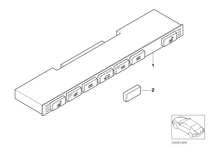 Schakelaareenheid middenconsole