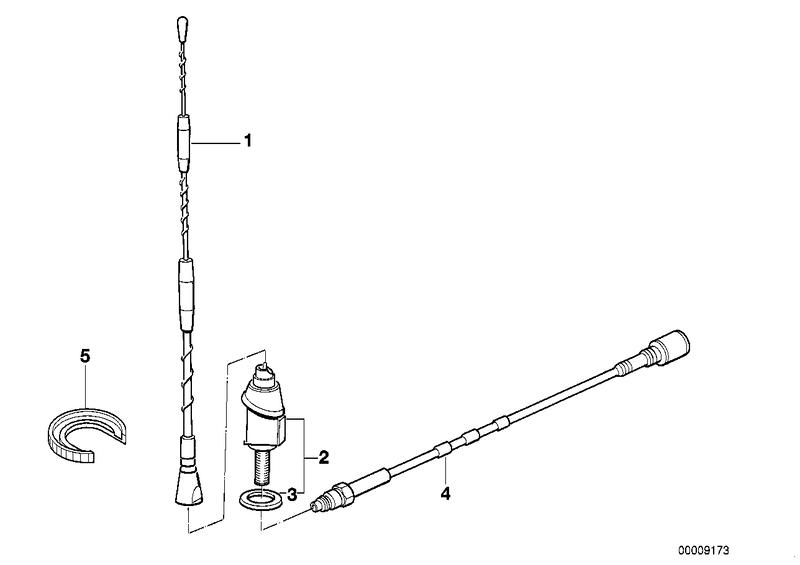 Onderdelen zijpaneel telefoon-antenne