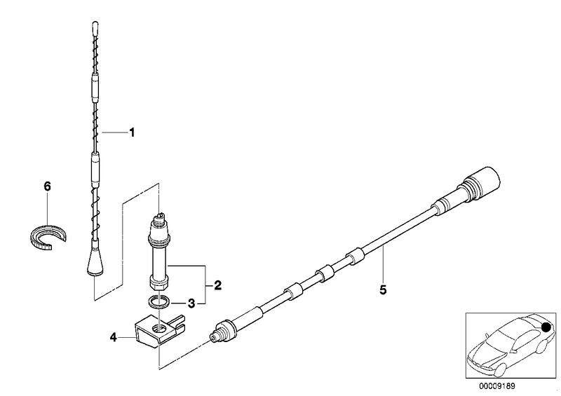 Onderdelen zijpaneel telefoon-antenne