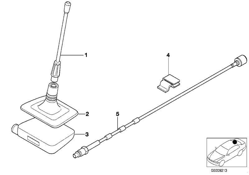 Onderdelen raamantenne