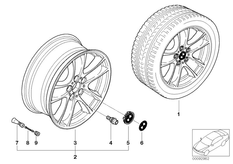 BMW LM wiel sterspaken 99